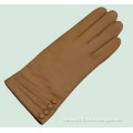 Women Winter Leather Glove Beige Color (SW222)
